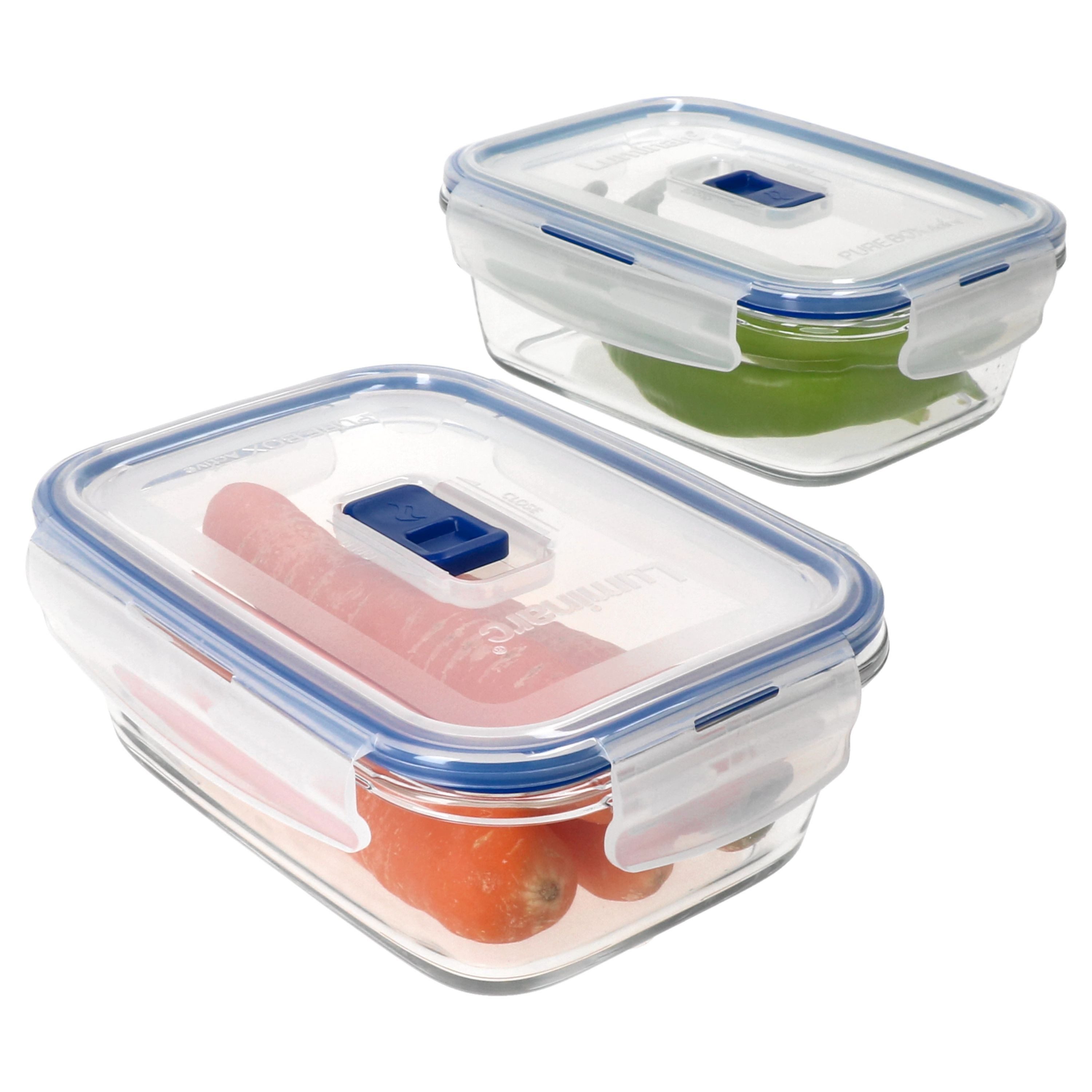 Frischhaltedose 2x Pure Box Active Vorratsdose 820ml Glasschüssel Kunststoffdeckel