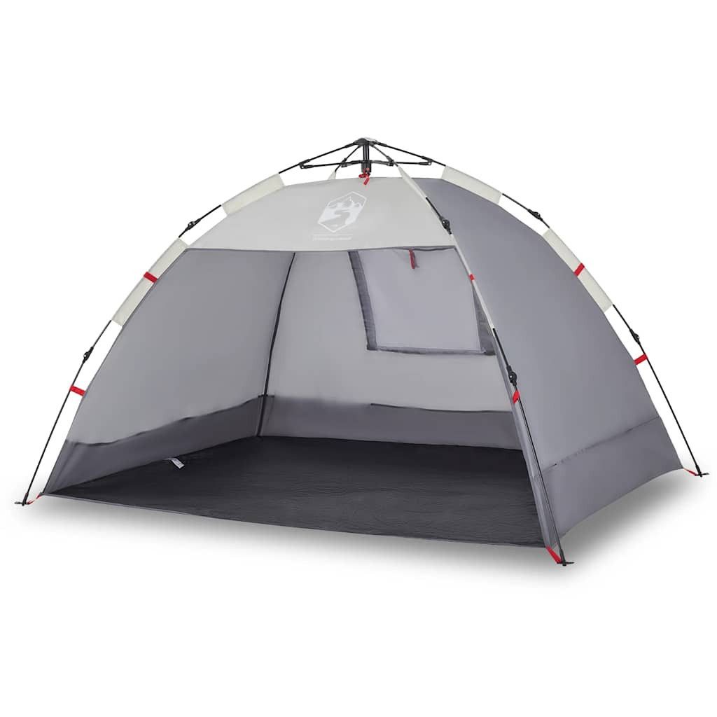 Kuppelzelt Strandzelt 2 Personen Grau Quick Release Wasserdicht