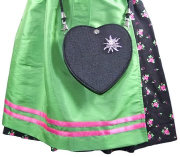 Trachtenland Trachtentasche Herz Trachtentasche mit Edelweiß Applikation für K