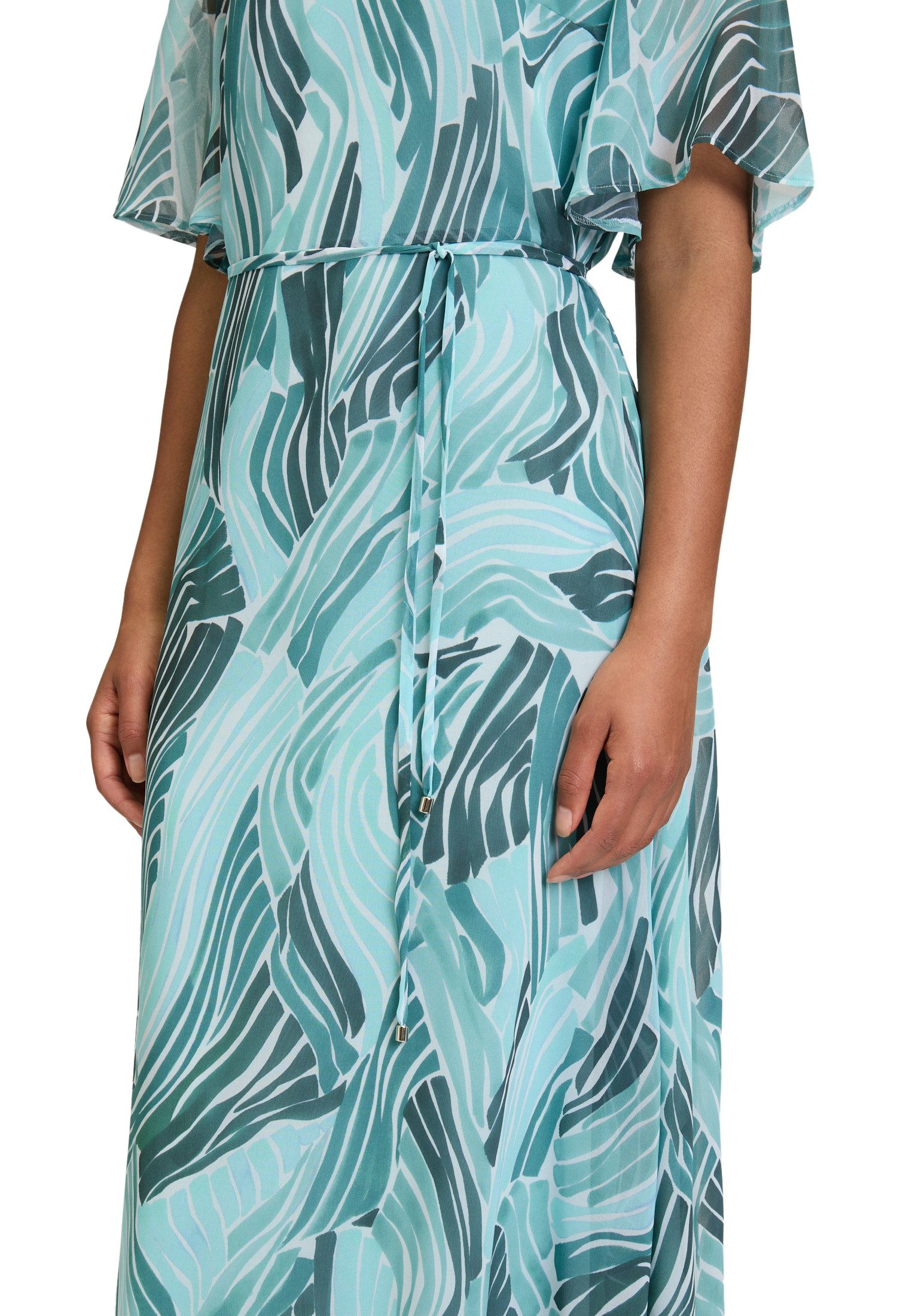 Betty&Co Chiffonkleid Damen mit Flügelärmeln Druck