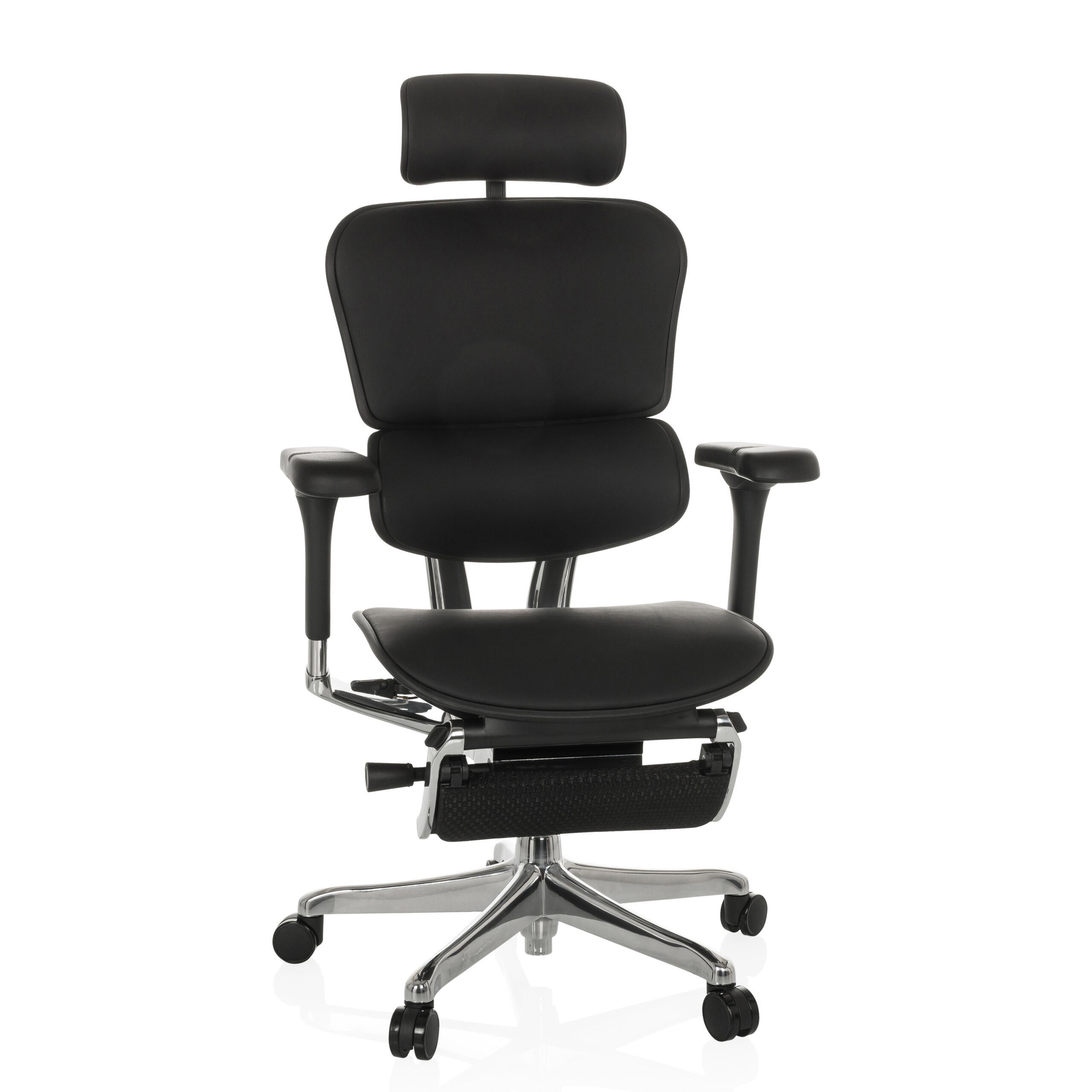 hjh OFFICE Drehstuhl Luxus Chefsessel Ergohuman Plus Legpro Gen2 Leder (1 St), Profi Bürostuhl Schreibtischstuhl ergonomisch