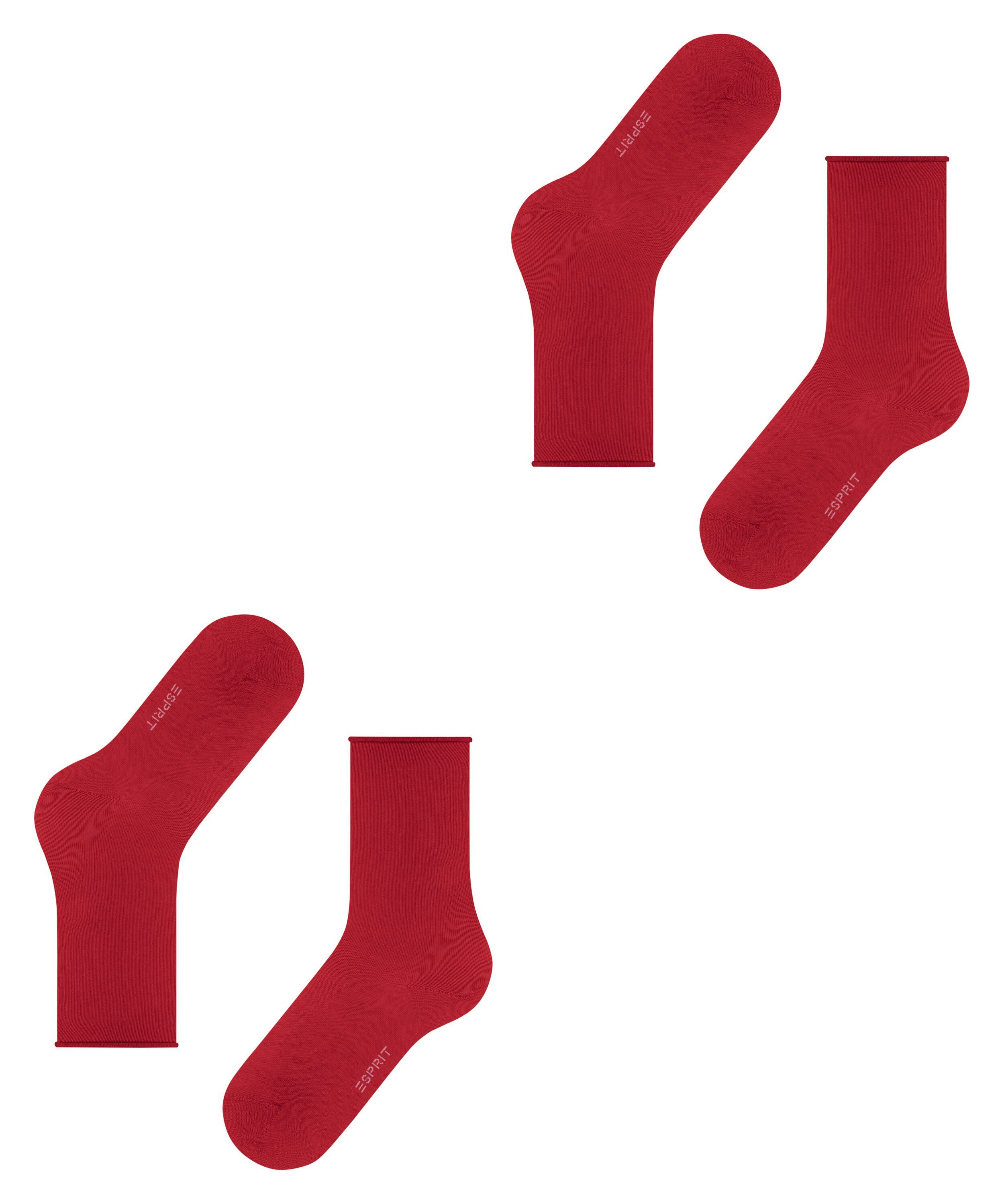 Esprit Socken Basic Pure 2-Pack Socken mit hohem Baumwollanteil (2-Paar) mit hohem Baumwollanteil
