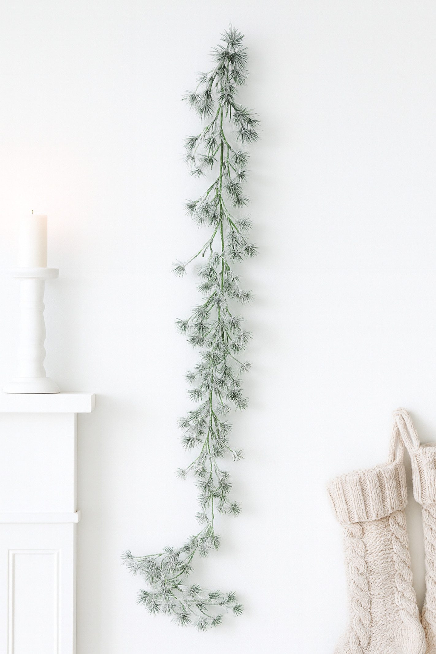 Kunstgirlande Tannengirlande, I.GE.A., Höhe 180 cm, Weihnachtsgirlande künstlich Tanne geeist Adventskranz Kranz Tür Deko – Bild 3 von 5