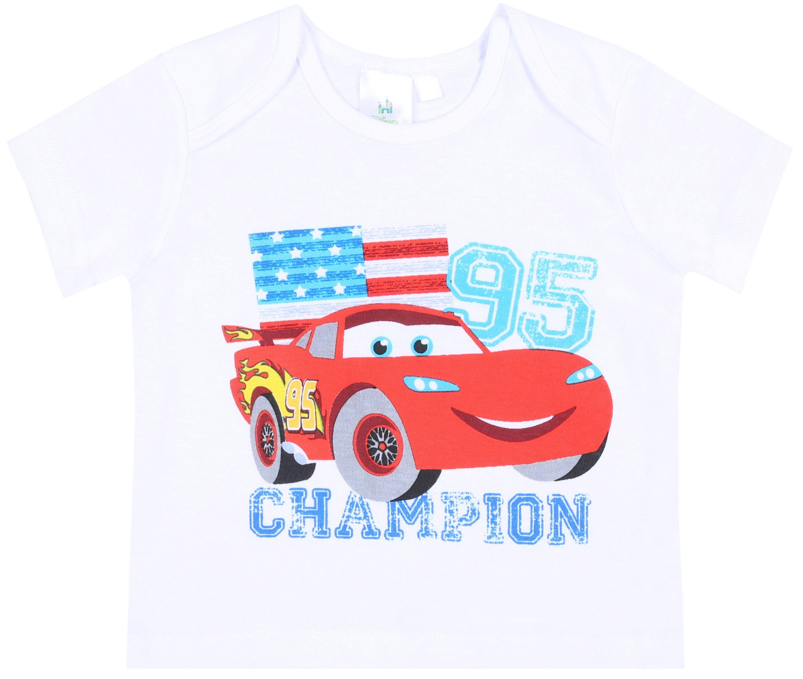 Kurzarmbluse Weißes Baby T-Shirt Lightning McQueen Disney 6 Monate