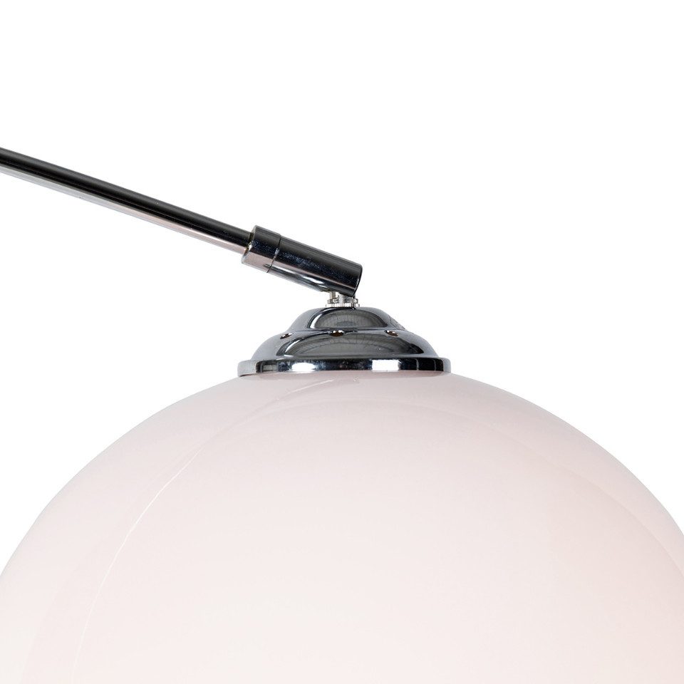 Qazqa Bogenlampe Arc-basic, Dimmbar, LED wechselbar, Extra-Warmweiß, QAZQA Bogen­lampe, e27, Chrom, Stahl, Modern