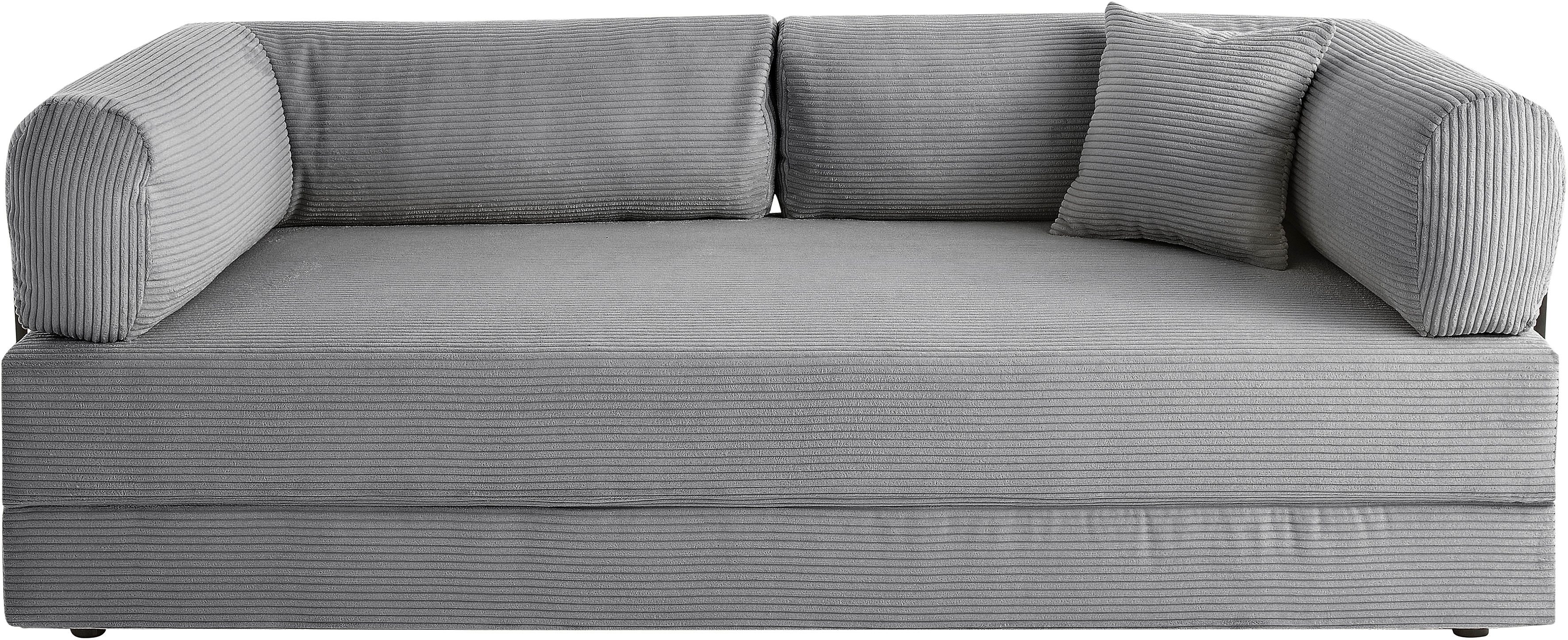 homsy by Ana Johnson Schlafsofa Folda Dauerschläfer, B: 206 cm, Liegefl. 181x198 cm, mit Bett-/Schlaffunktion, inkl. 1x Zierkissen, Tonnentaschenfederkern – Bild 2 von 5