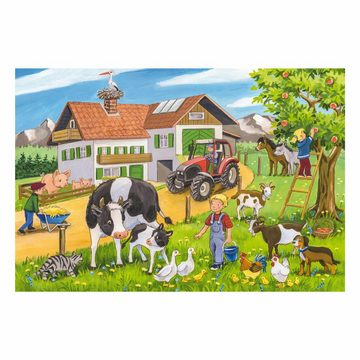 Schmidt Spiele Puzzle Tiere Auf dem Bauernhof 3x24 Teile, 72 Puzzleteile