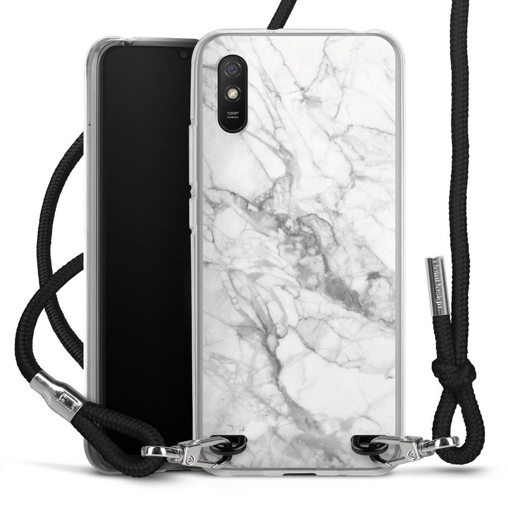 DeinDesign Handyhülle Stein Marmor Muster Marmor, Xiaomi Redmi 9A  Handykette Hülle mit Band Case zum Umhängen