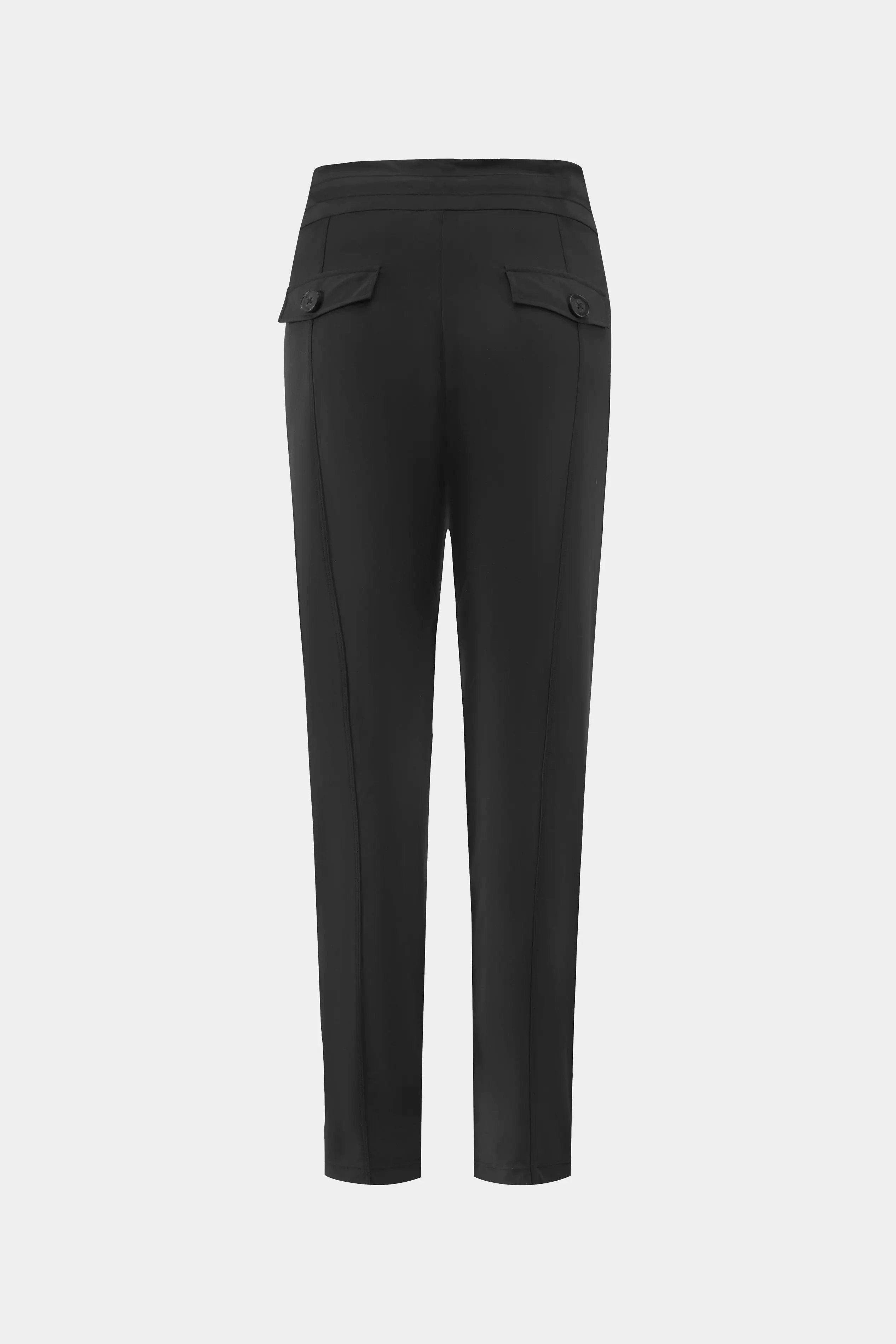 Travel 8 Hosenanzug Damen Fitted Travel Hose mit Kordel Black – Knitterarm