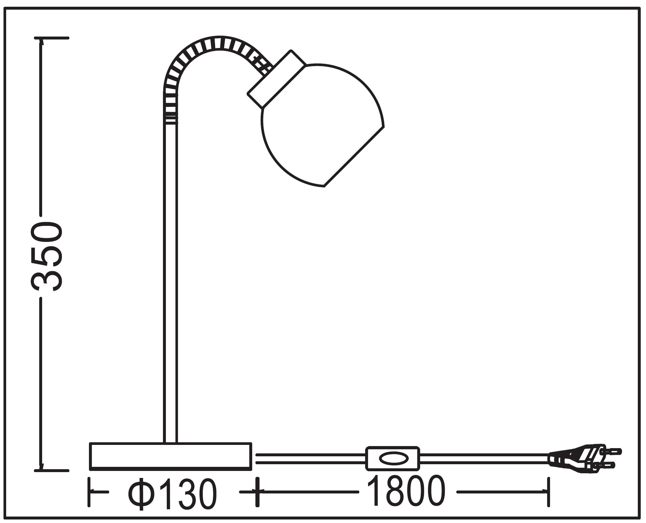 TRANGO LED Tischleuchte, 2017-00 LED Schreibtischlampe in Nickel matt mit s günstig online kaufen