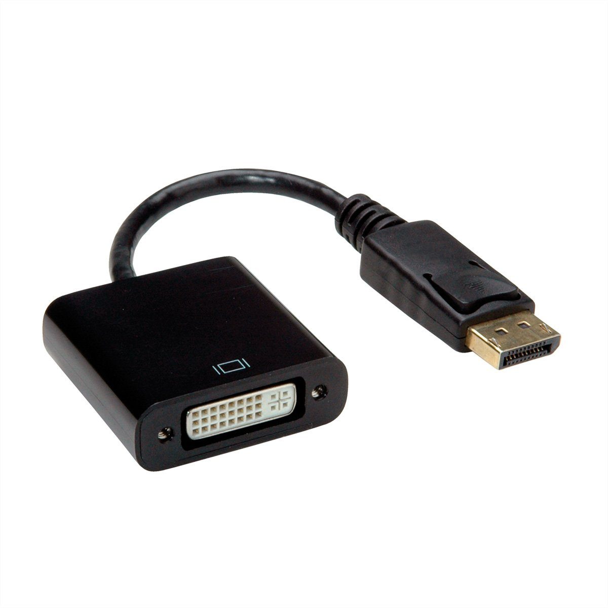 VALUE DisplayPort - DVI Adapter, DP ST - DVI BU Audio- & Video-Adapter DisplayPort Männlich (Stecker) zu DVI-D 24+1, Dual-Link Weiblich (Buchse), 15.0 cm