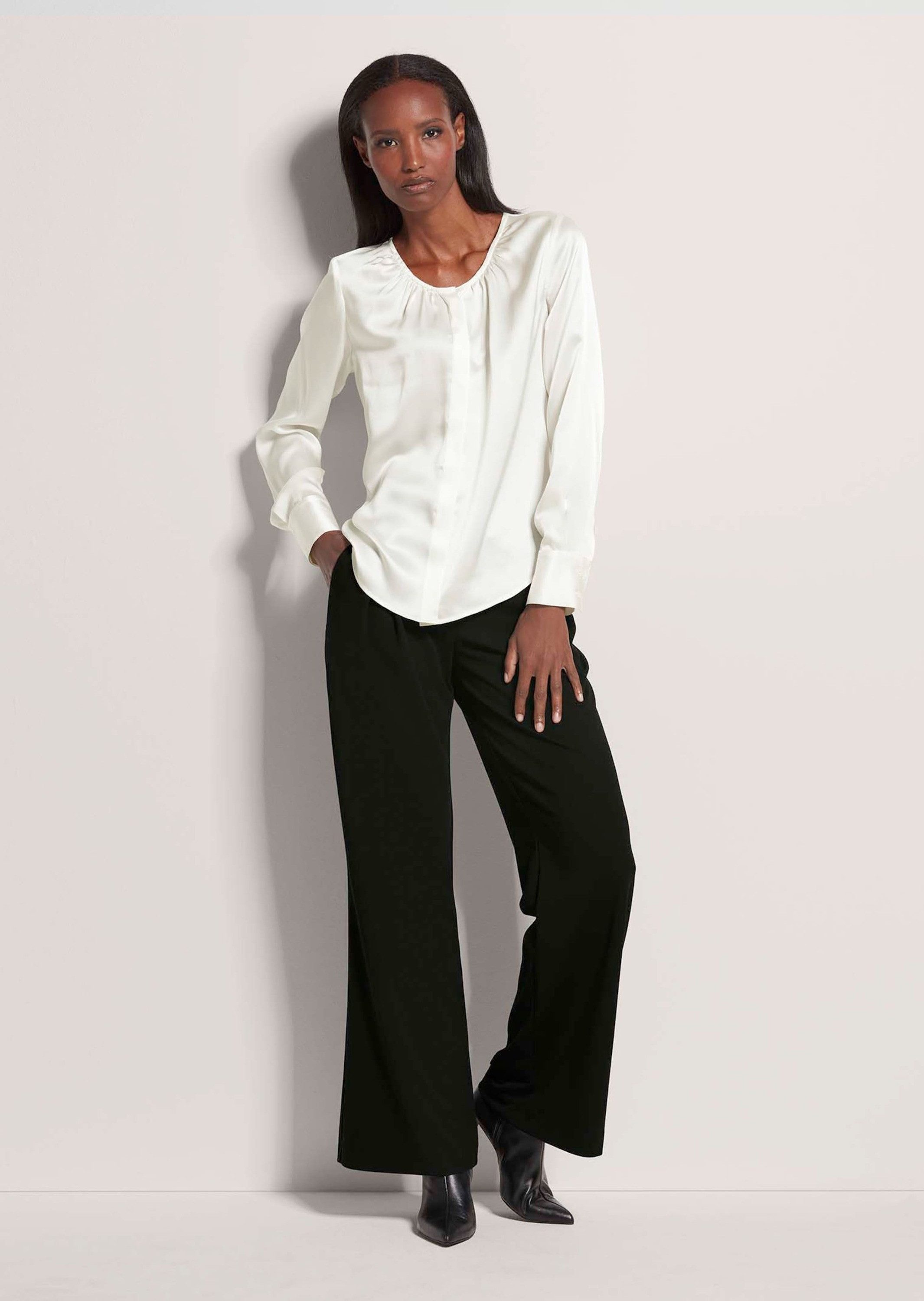 MADELEINE Langarmbluse Elegante Seidenbluse mit verdeckter günstig online kaufen