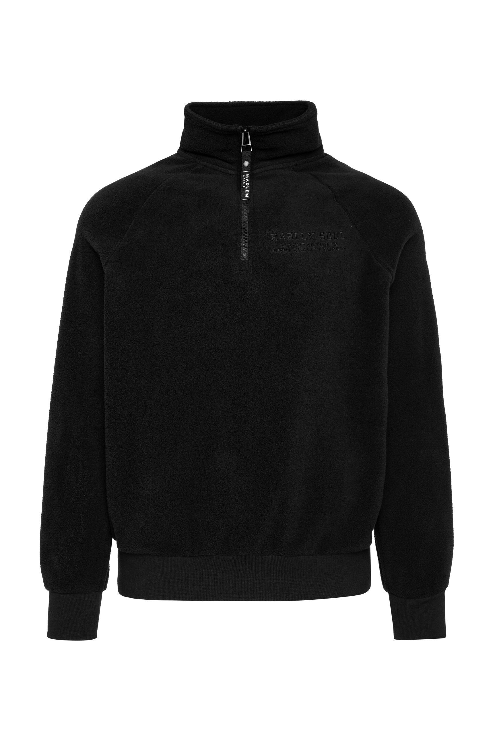 Harlem Soul Fleecepullover mit Rippbündchen günstig online kaufen