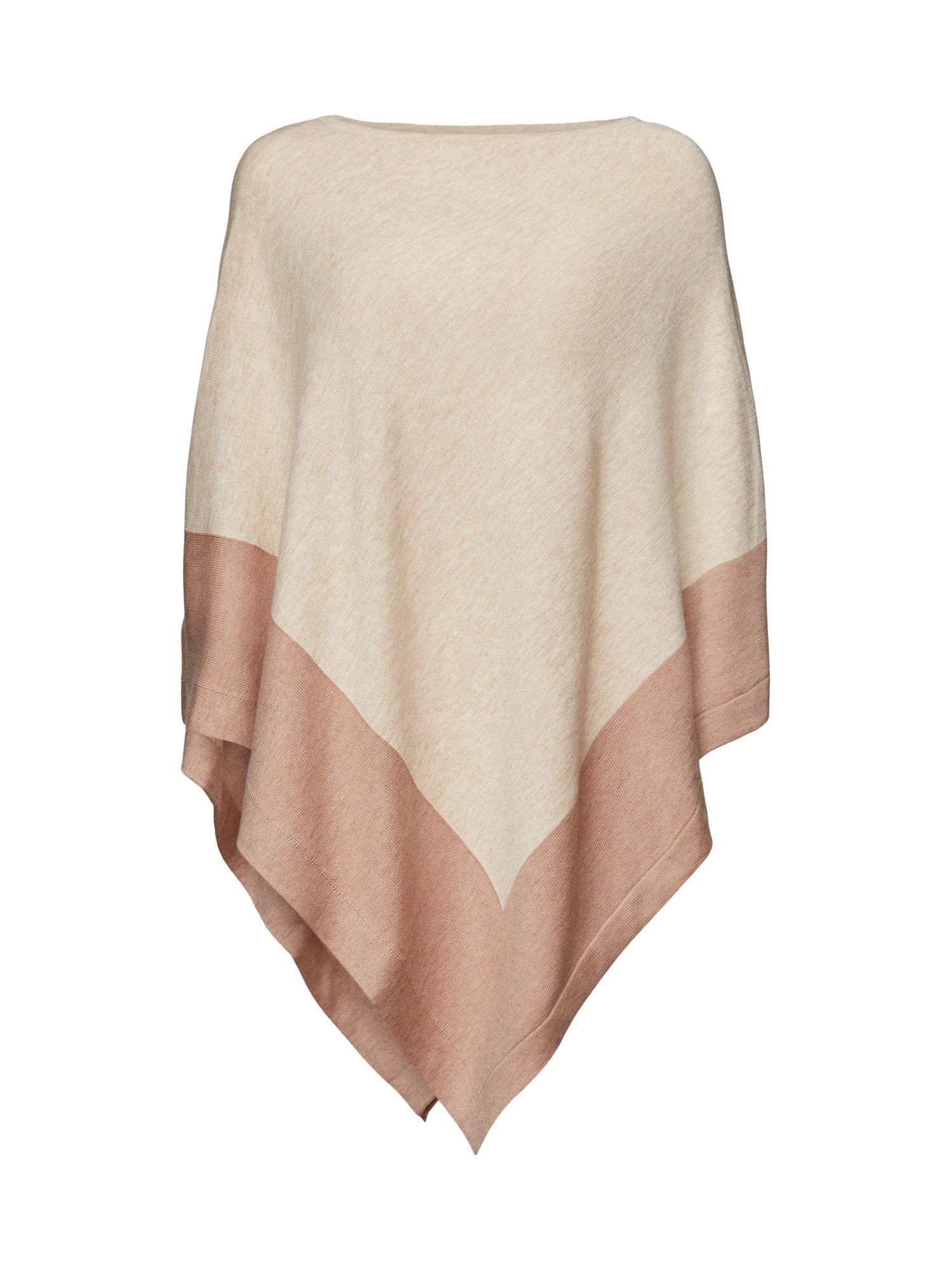 Esprit Strickponcho Poncho mit Zipfelsaum