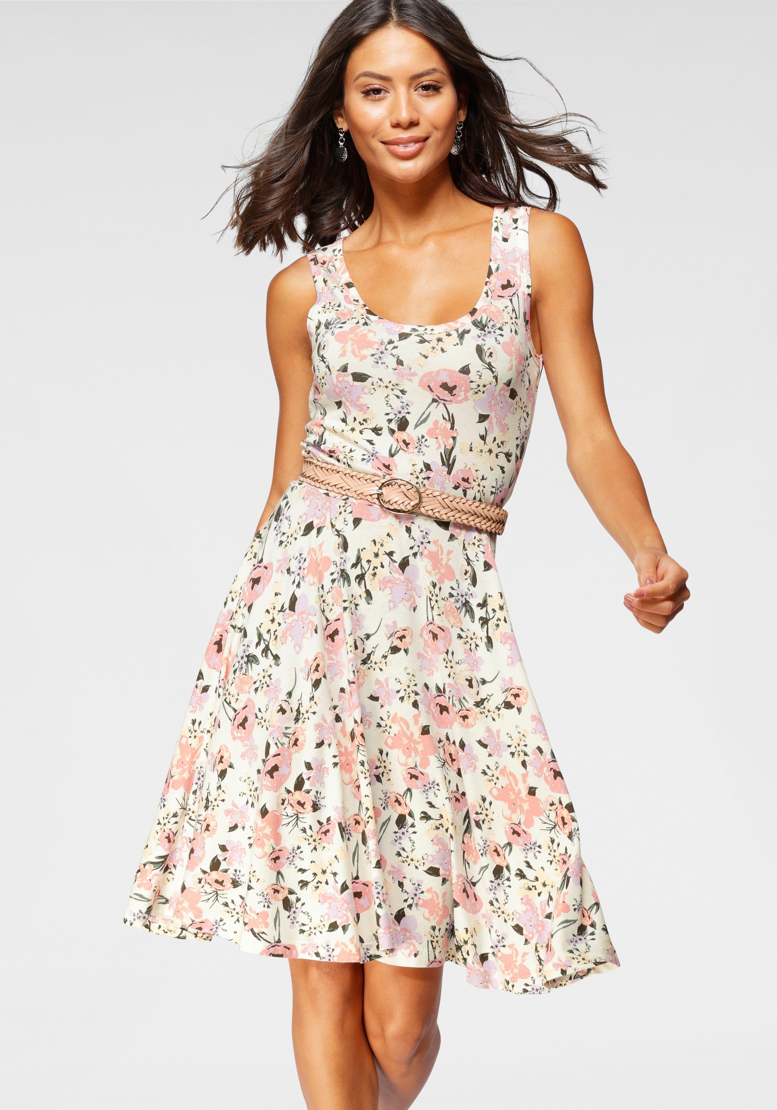 Laura Scott Sommerkleid figurbetonte Passform, femininer Stil, aus Viskosem günstig online kaufen