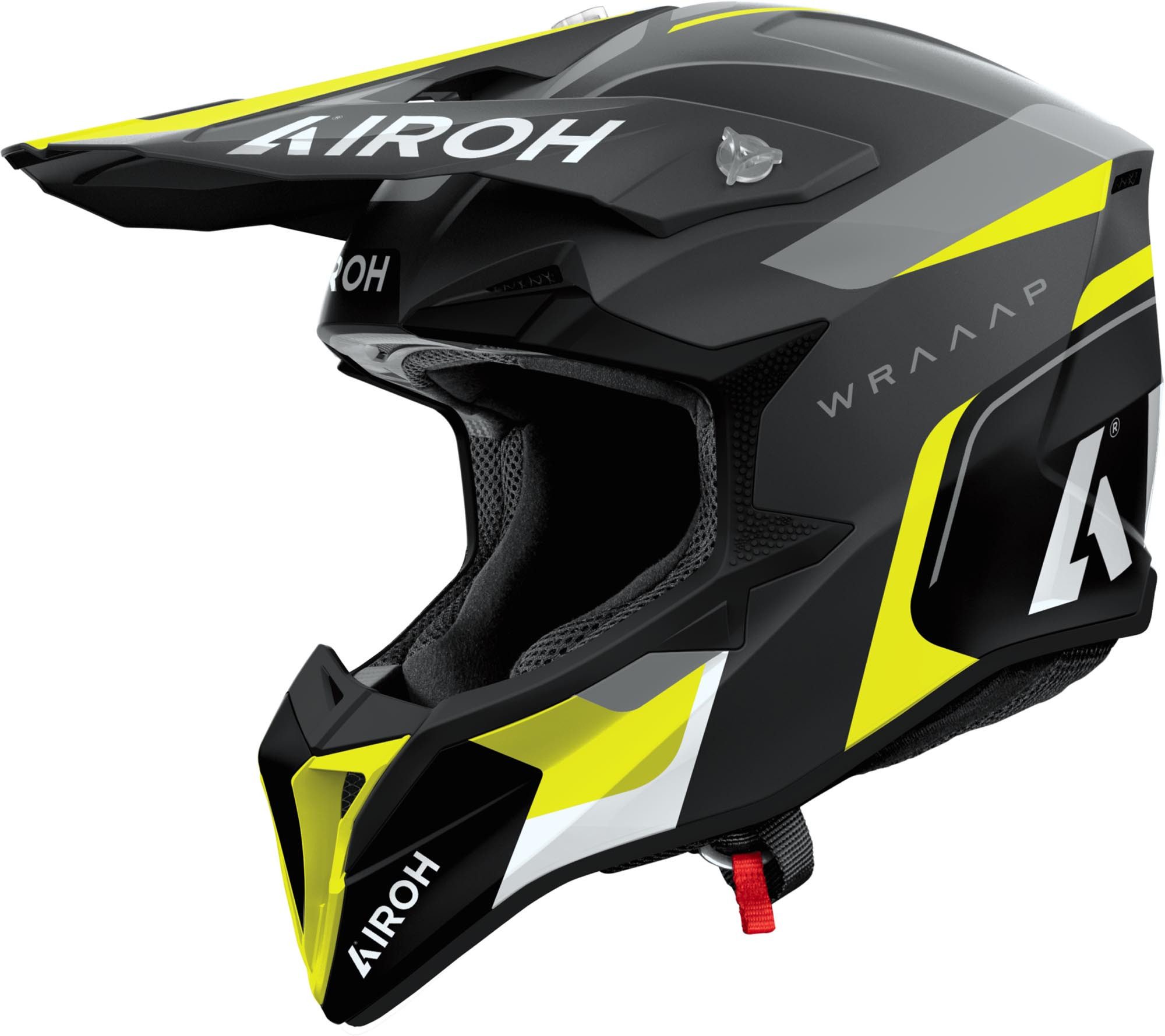Airoh Motocrosshelm Wraaap Conquer Motocross-Helm, Vorbereitet Für Kommunikationssystem,notfallsystem-polsterung (eq