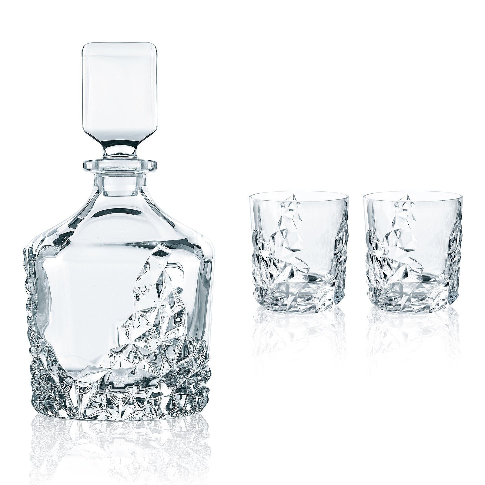 Glas Sculpture Whisky 3er Set