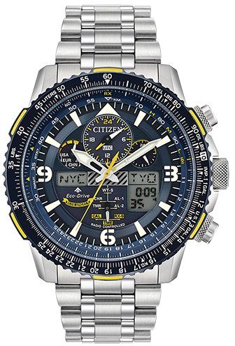 Citizen Funkchronograph JY8078-52L, Armbanduhr, Herrenuhr, Solar, Stoppfunktion, Edelstahlarmband