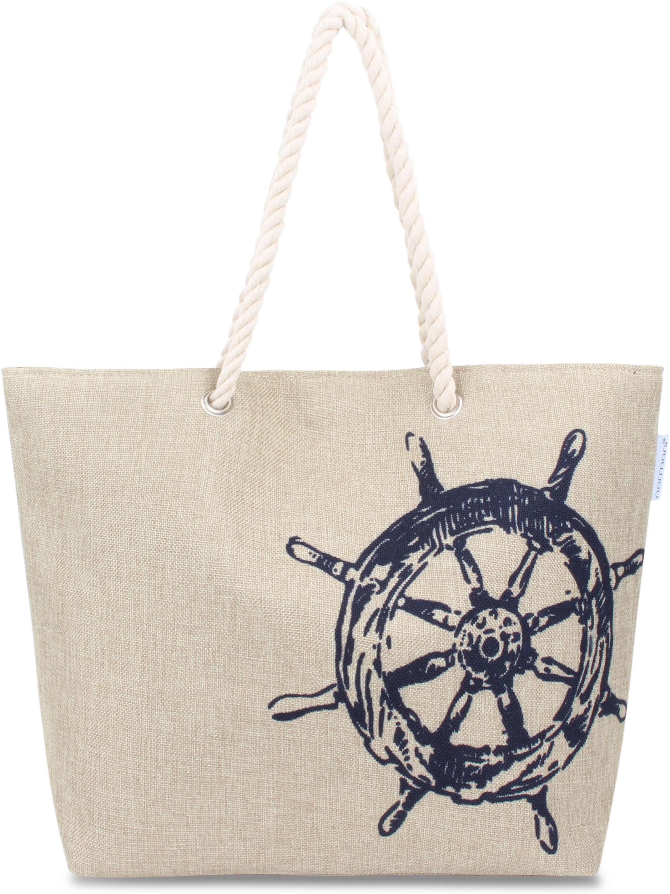 normani Strandtasche Bequeme Sommer-Umhängetasche, Strandtasche, Schultertasche als Henkeltasche tragbar Vintage Starboard | Canvas-Taschen