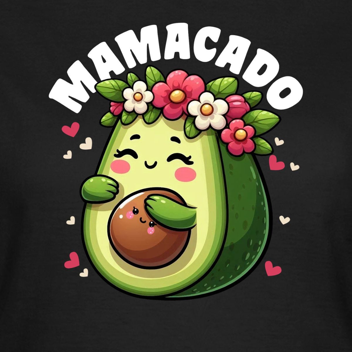 Spreadshirt T-Shirt Mamacado, Avocado Mama Schwangerschaft Frauen T-Shirt (1-tlg) Slim Fit, fällt klein aus