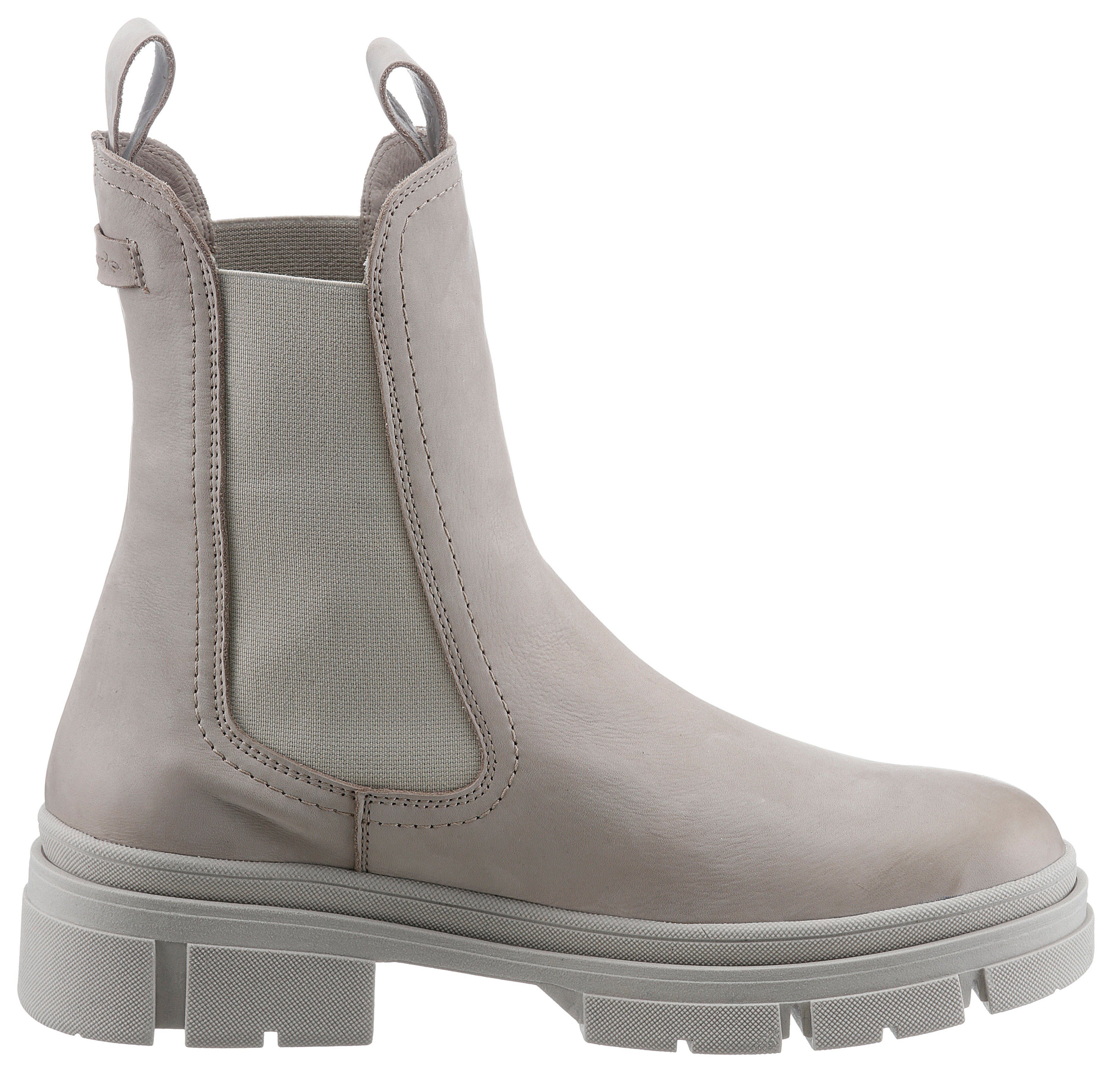 Tamaris Chelseaboots in bequemer taupe Form