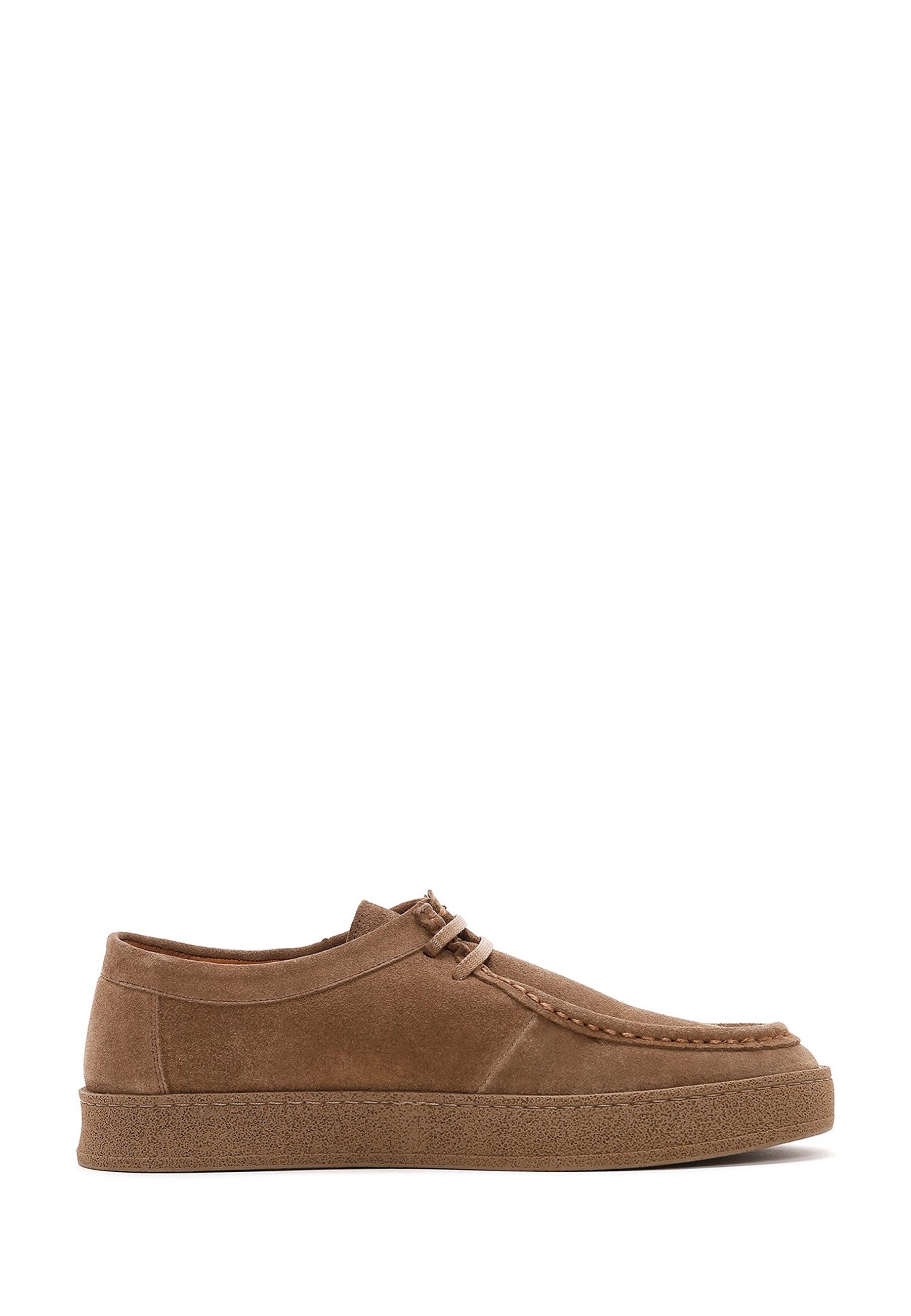 Derimod Lässige Schuhe aus Veloursleder Schnürschuh Wildleder, Lederfutter, EVA-Sohle, Schnürung, Moc-Toe