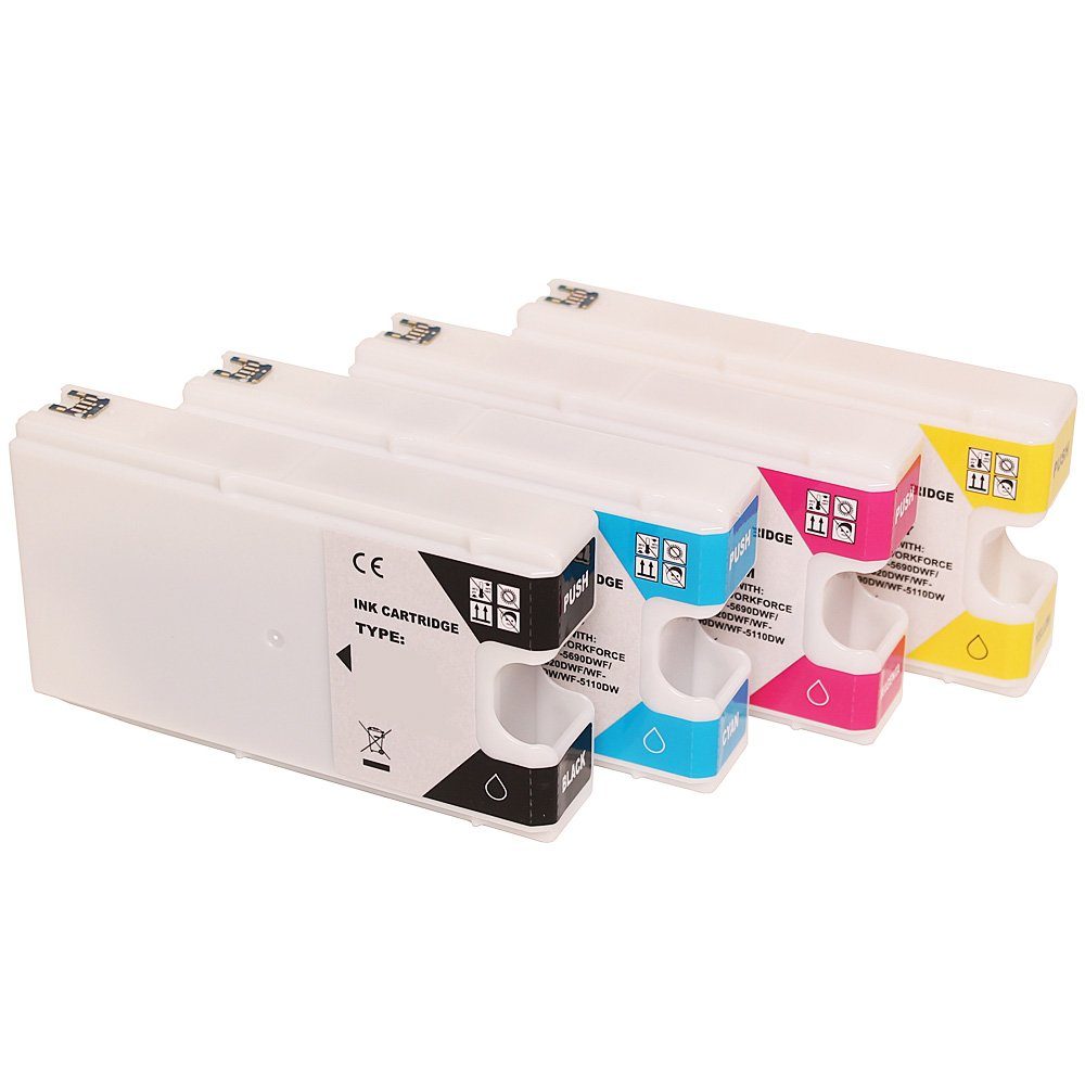 ABC Tintenpatrone (Kompatibel Set 4x Druckerpatrone für Epson 79XL T7901-T7904 WorkForce, rkforce Pro WF4630DWF WF4640DTWF WF5110DW WF5190DW WF5620DWF WF5690DWF)