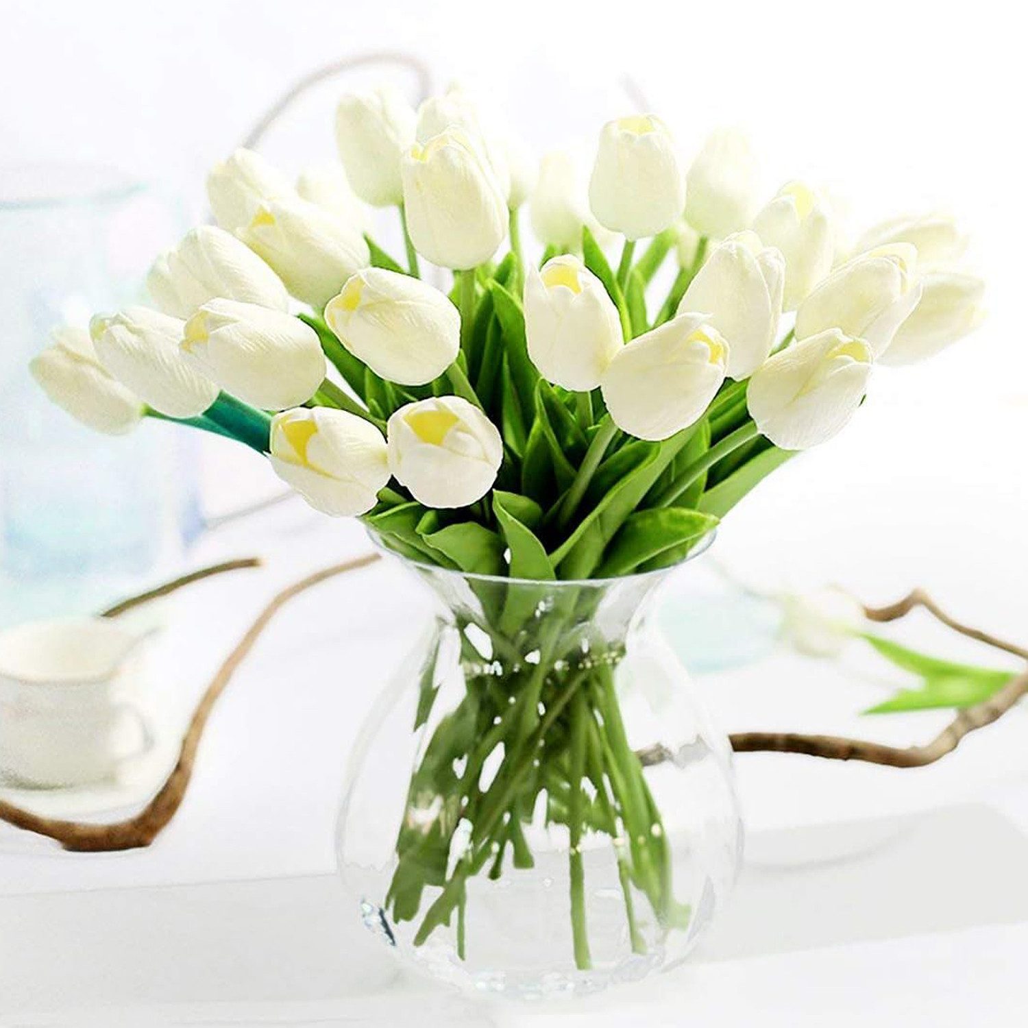 Kunstblume Kunstblume Künstliche Blume Gefälschte Tulpen Blumen Blumensträuße Tulpe, HAUSS SPOLE, Höhe 33 cm, Kunsttulpe Kunstpflanze für Hochzeitsfest Zuhause Hotel Garten Deko