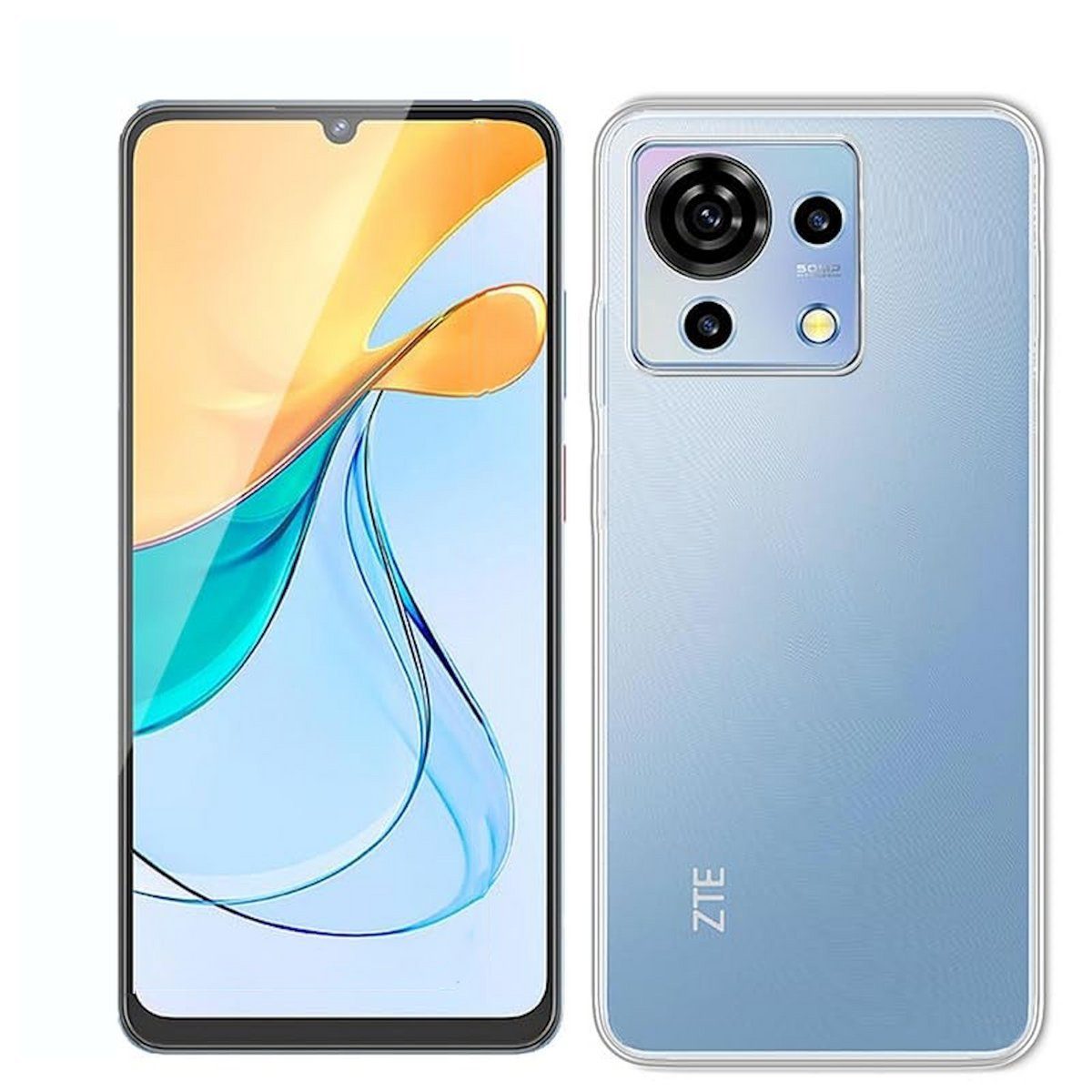 Wigento Handyhülle Für ZTE Blade V50 Vita Silikoncase TPU Schutz Transparent Handy Hülle