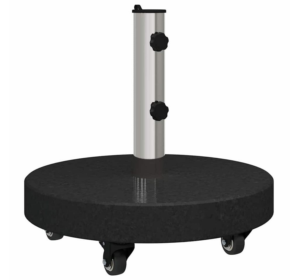vidaXL Schirmhalter Sonnenschirmständer 30kg Schwarz Granit und Edelstahl Rund, 1 tlg.