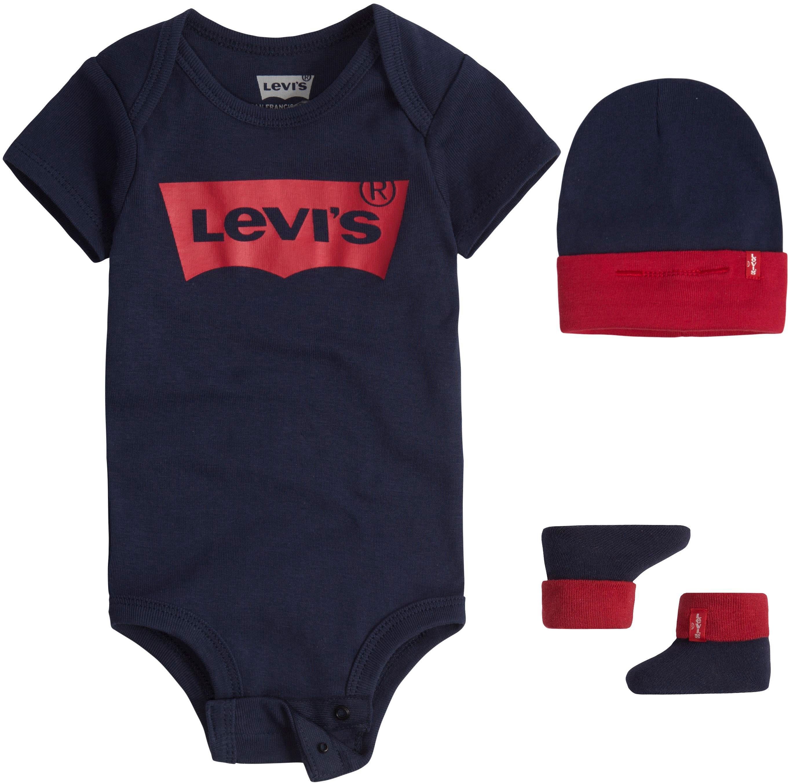 3-tlg) UNISEX (Set, Body Levi's® Kids navy Neugeborenen-Geschenkset