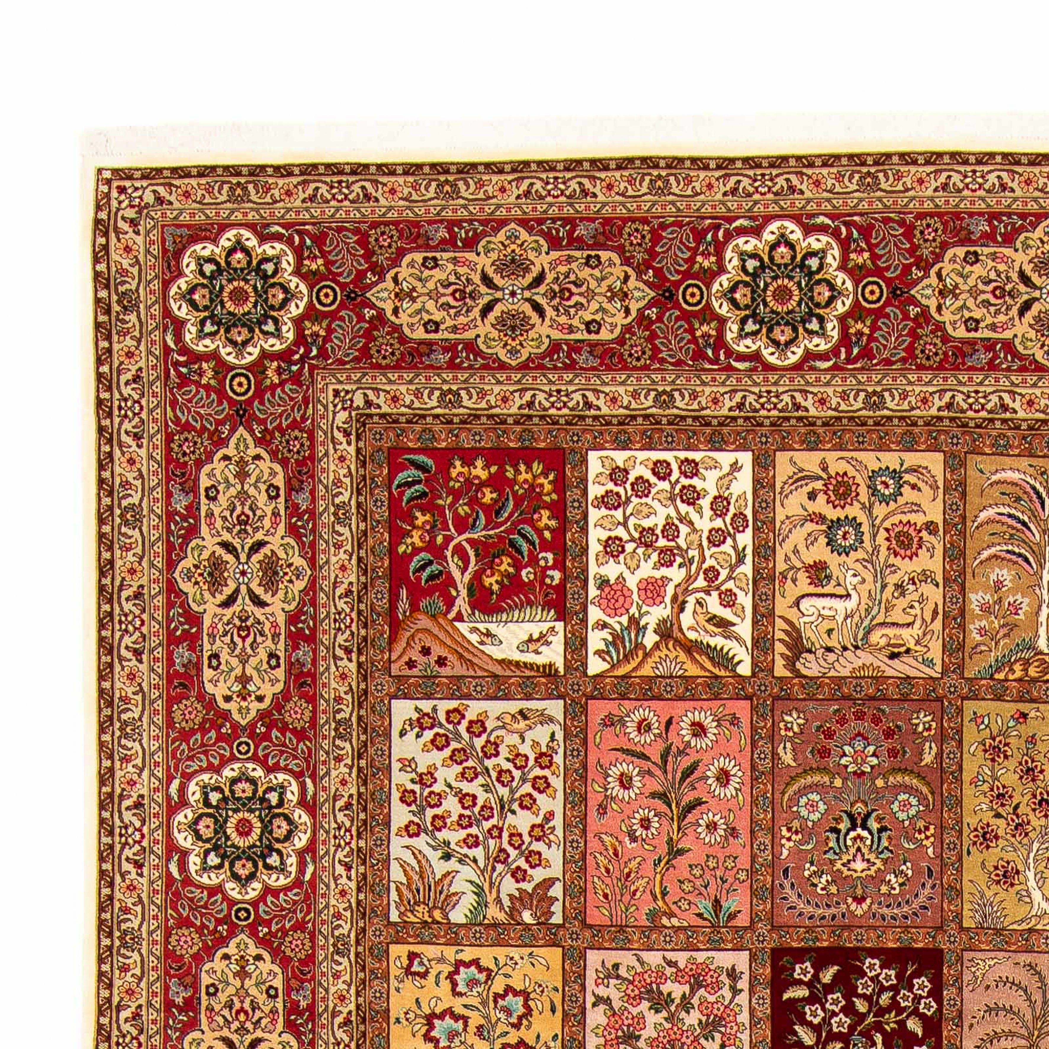 Orientteppich Perser - Täbriz - Royal rechteckig, - Zertifikat 7 Höhe: Wohnzimmer, morgenland, mm, x mehrfarbig, mit 392 Einzelstück 280 Handgeknüpft, cm 