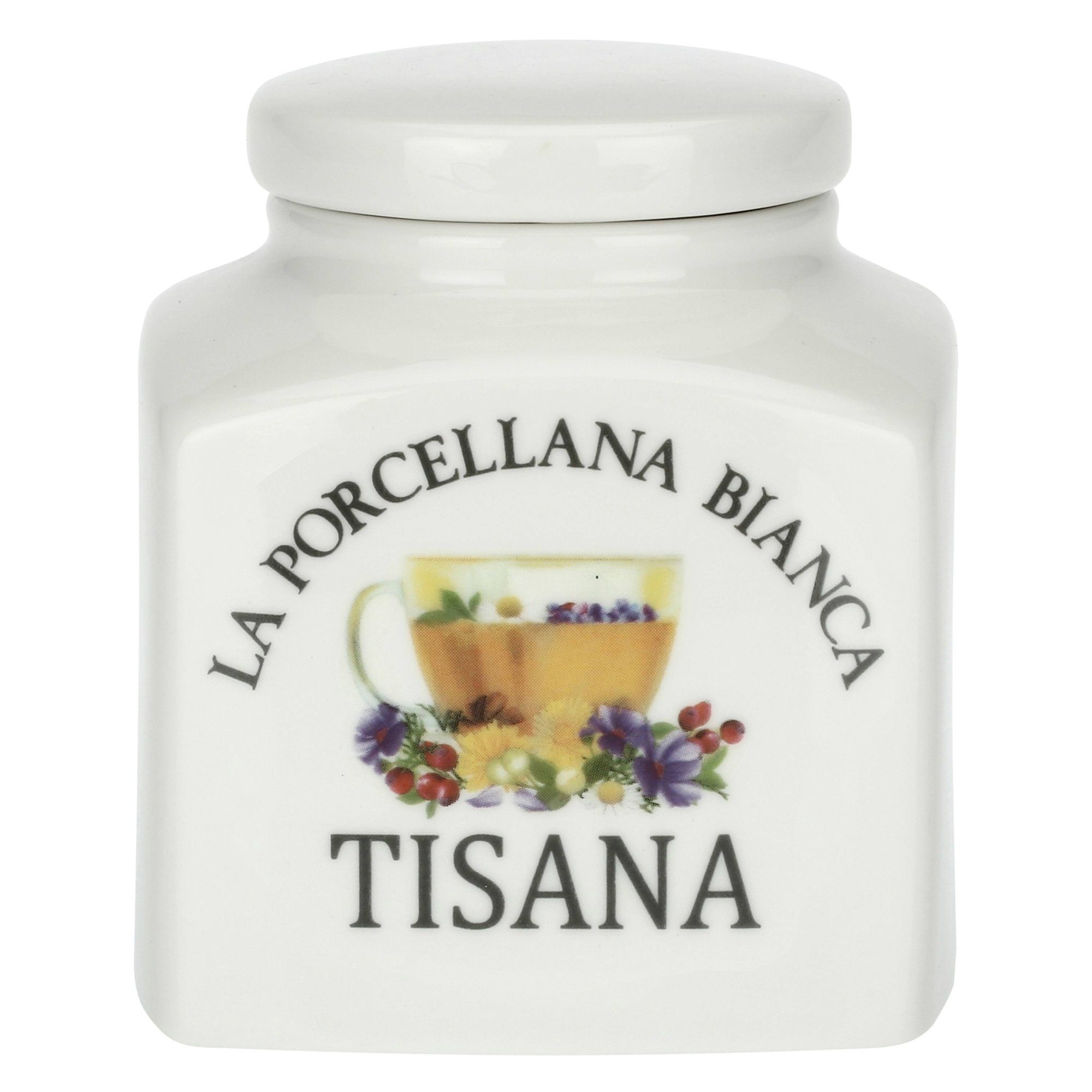 0,5l, Teedose Bianca Tee Porzellan, Kräutertee Aromadose Aufbewahrung La Porcellana Vorratsdose (3-tlg)