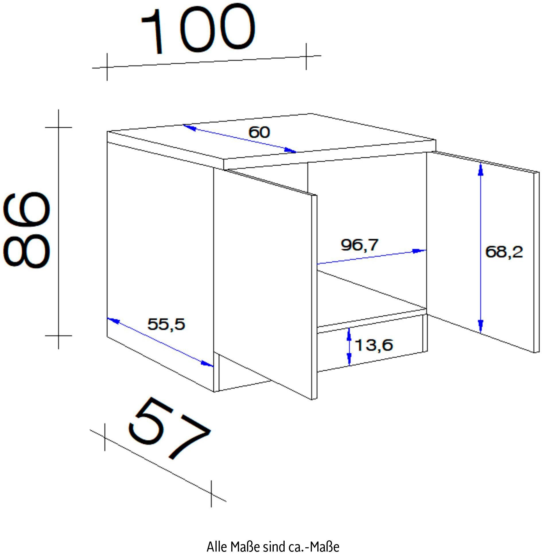 Antigua Einbauspüle Flex-Well cm, inkl. x (B 86 Spülenschrank T) 100 H 60 x x x