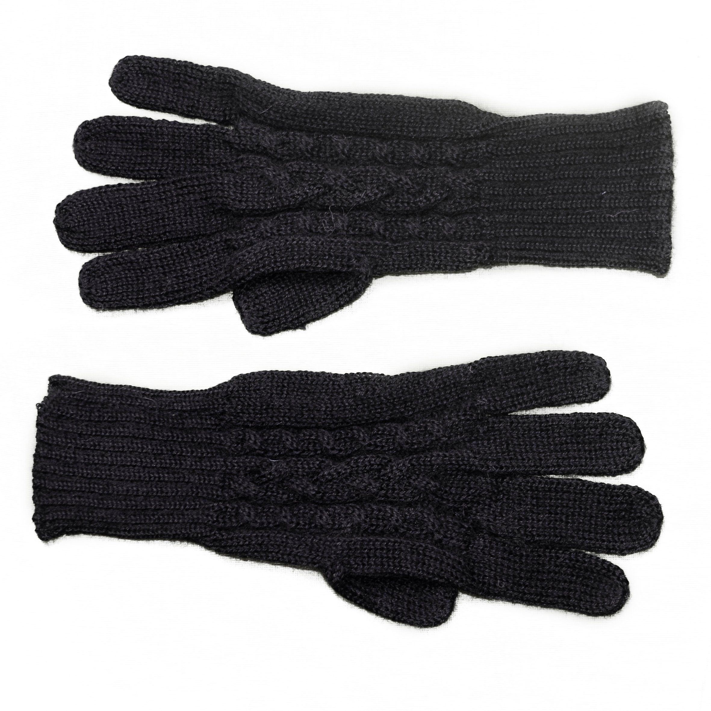 Strickhandschuhe schwarz aus Alpaka Guantibrada Alpakawolle Fingerhandschuhe Gear 100% Posh