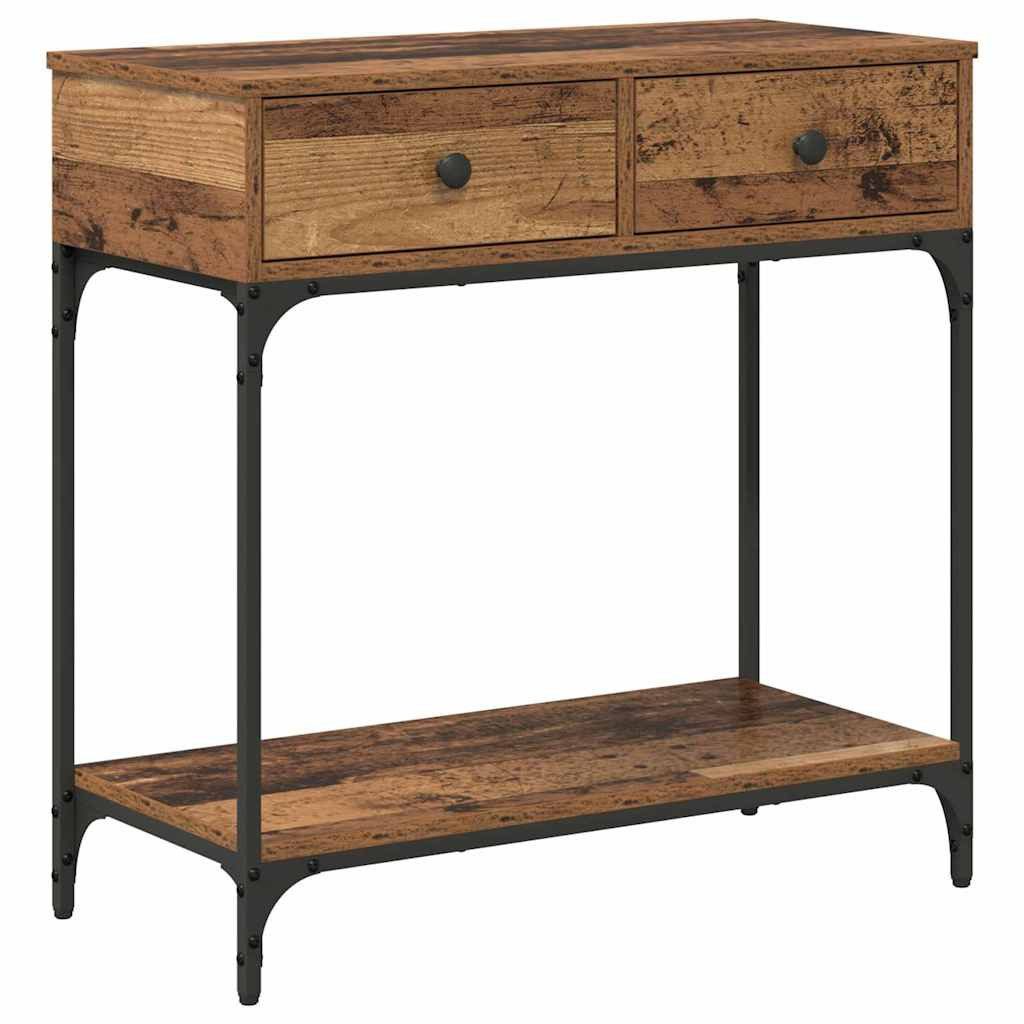 vidaXL Konsolentisch 75 x 34,5 x 75 cm Konsolentisch aus Massivholz 75x345 cm rustikal für