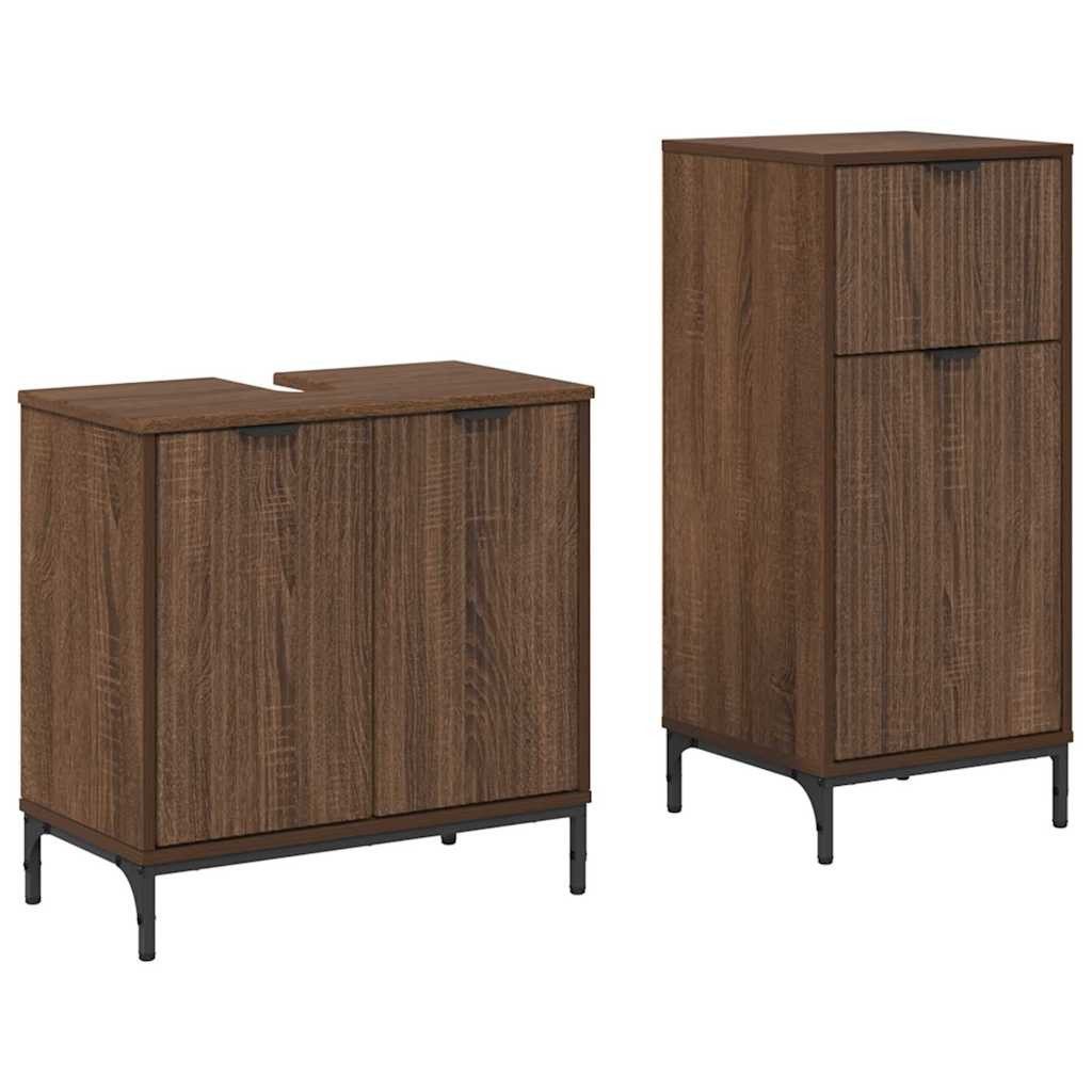 vidaXL Badezimmer-Set Badezimmermöbel Set 2 pcs günstig online kaufen