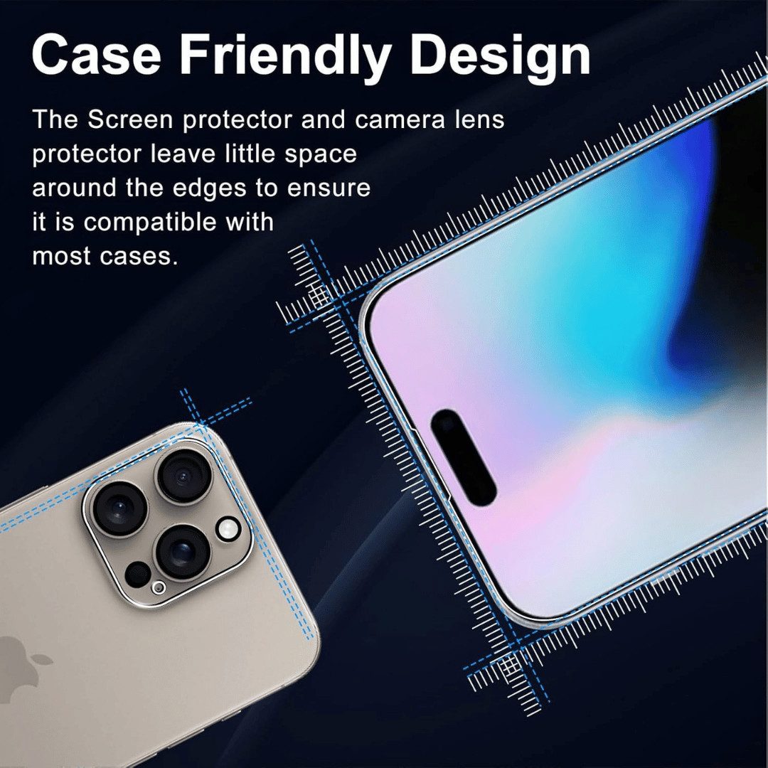 SmartUP Displayschutzglas 2X Schutzglas für Iphone 16 Plus Pro Max Display Kamera Panzerfolie 9H für iPhone 16 Pro Max, Displayschutzglas, Kameraschutzglas, Sch – Bild 4 von 5