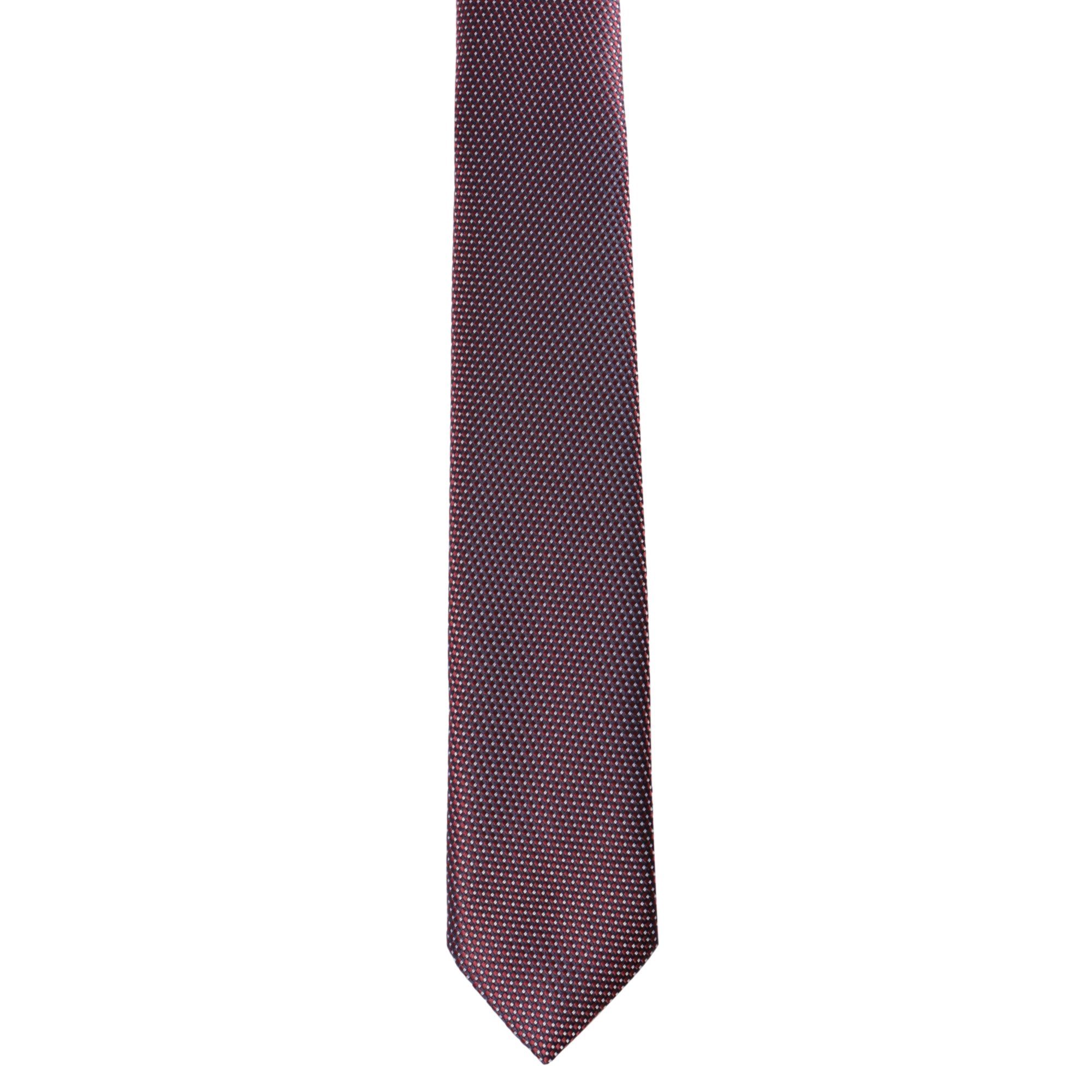 GASSANI Krawatte Dünne Schmale Extra Lange Jacquard Herren-Krawatte Fein Karo (Set, 2-St., 6cm, Slim-Fit, Schmal, Hochzeitskrawatte, mit Einstecktuch, Skinny) G – Bild 4 von 5