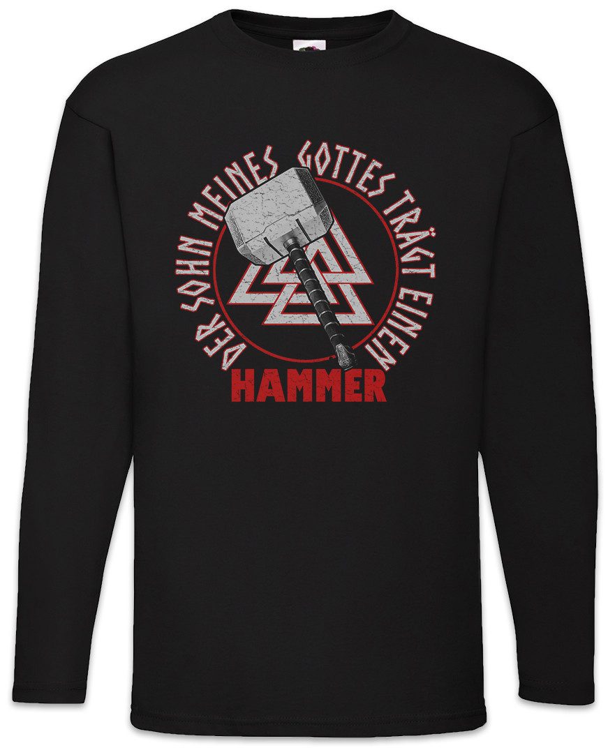 Langarmshirt Sohn Meines Gottes Langarm T-Shirt Thor Hammer Mjölnir Odhin Walhalla