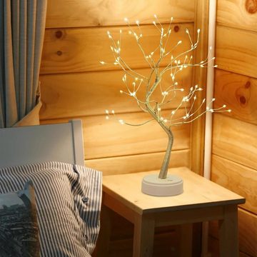 HYTIREBY Leuchtzweig LED Baum Lichter Warmweiß USB Bonsai Baum Licht, Dekobaum Belichtet Kleine Baumbeleuchtung Innen Deko 108 Lampenperlen