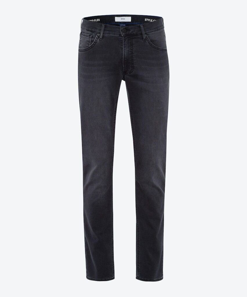 mit Brax dark Chuck 5-Pocket-Jeans used Coinpocket grey