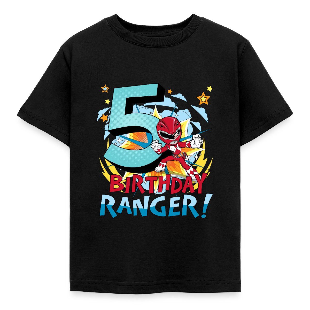 Spreadshirt T-Shirt Power Rangers Geburtstag 5. Jahre Kinder T-Shirt (1-tlg)