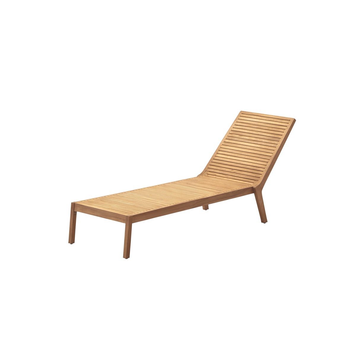 Tikamoon Gartenlounge-Set Outdoor-Liegestuhl Teo aus Teakholz, (1-tlg)