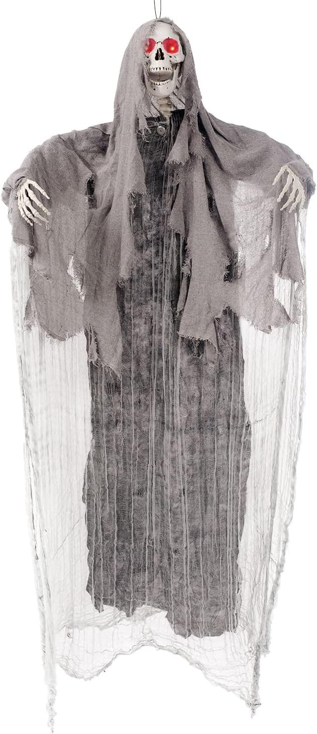 JOYIN Hängedekoration JOYIN Halloween Sensenmann 1,7m, schreiend animiert,Spukhaus Deko