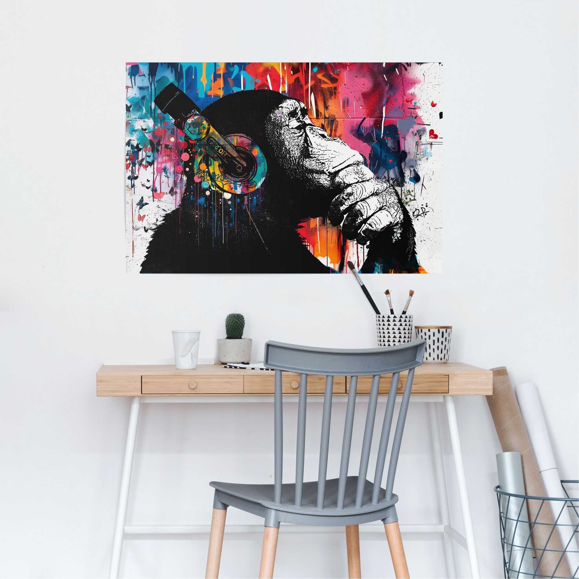 Reinders! Poster Graffiti chimp günstig online kaufen