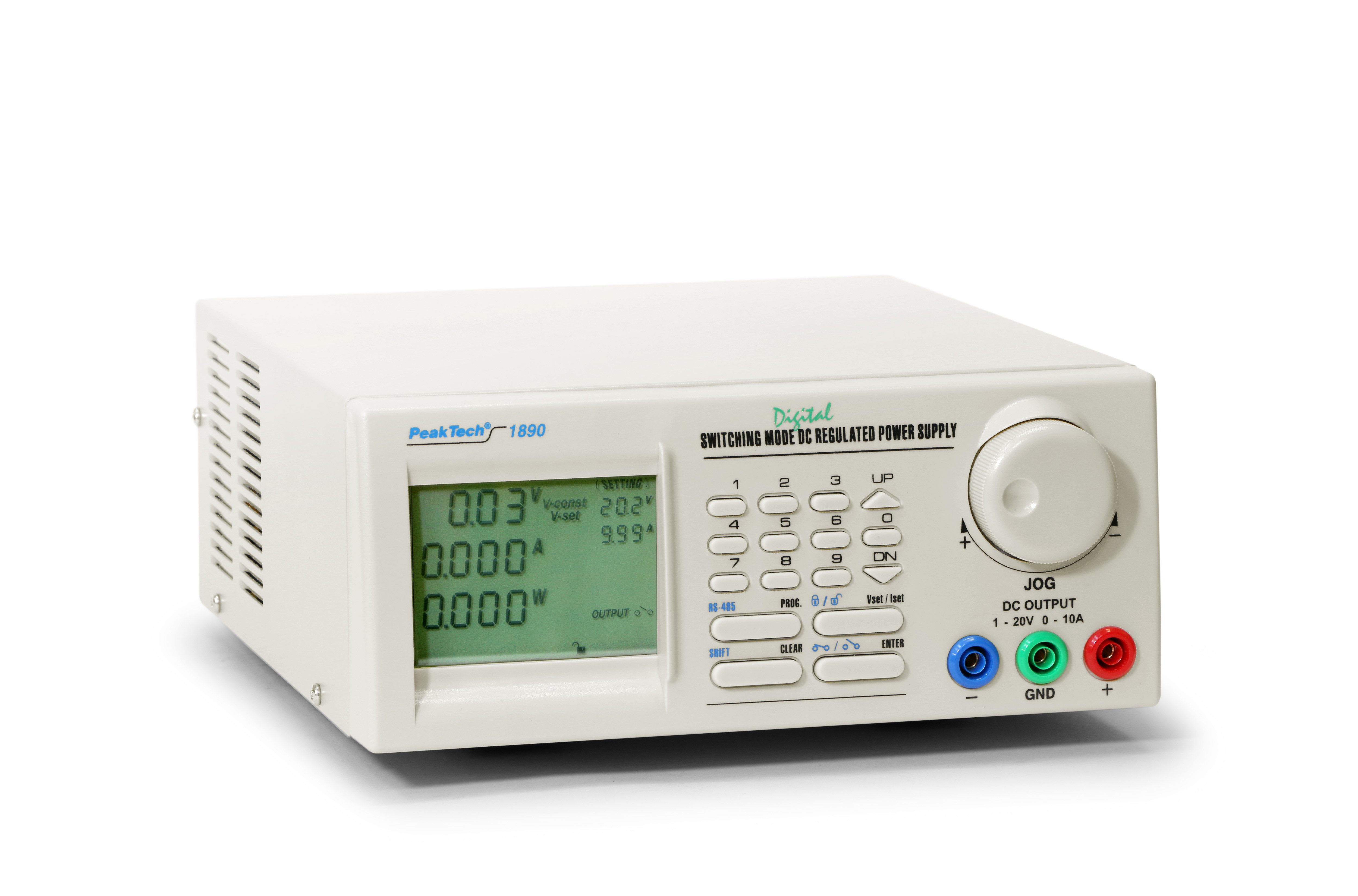 PeakTech Labor-Schaltnetzteil DC 1 - 20V / 0 - 10A mit USB Labor-Netzteil