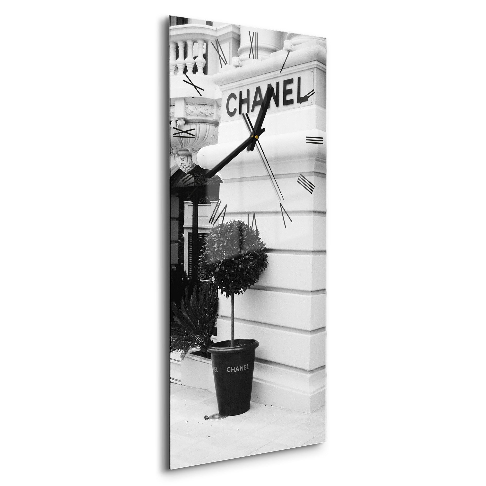 DEQORI Wanduhr 'Chanel Eleganz' (Glas Glasuhr modern Wand Uhr Design Küchen günstig online kaufen