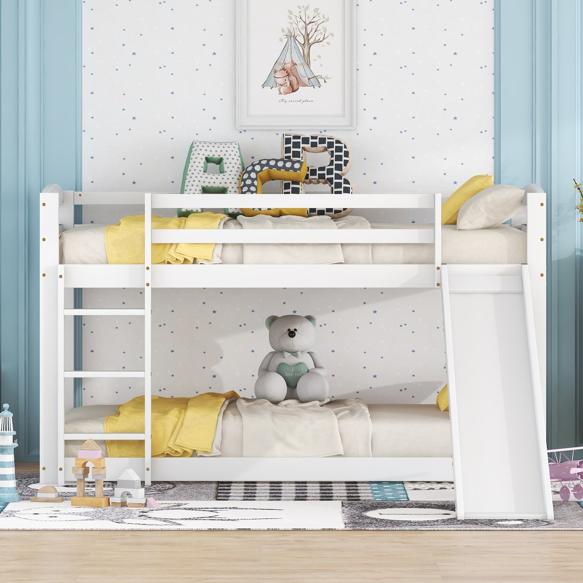 Flieks Etagenbett, Kinderbett mit Rutsche & günstig online kaufen