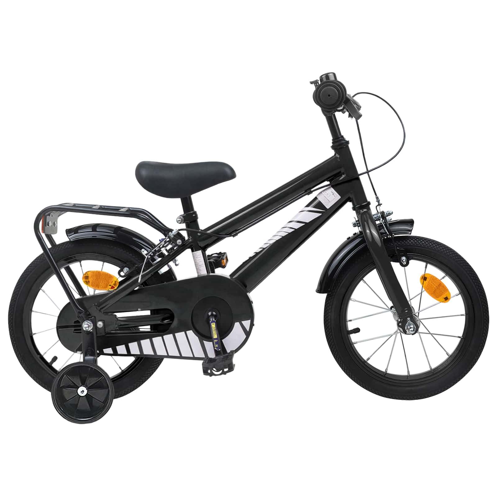vidaXL Kinderfahrrad 112,5 x 51 x 75 cm Kinderfahrrad 16 Zoll für 4-6 Jahre alt Schwarz Stü